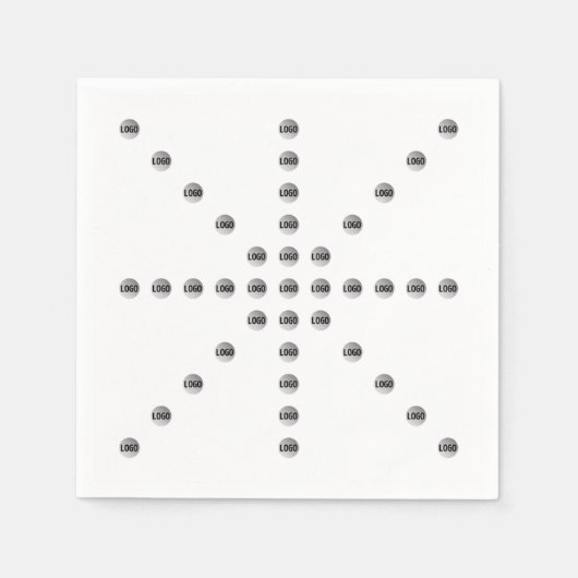 Uw Logo of een geüpload Afbeelding | sterpatroon Servet (Voorkant)