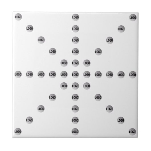 Uw Logo of een geüpload Afbeelding | sterpatroon Tegeltje (Voorkant)