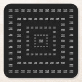 Uw Logo of een ontwerp/Afbeelding | Vierkant patro Kartonnen Onderzetters (Voorkant)