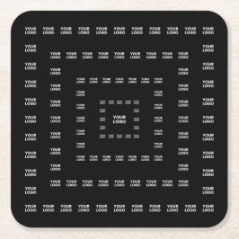 Uw Logo of een ontwerp/Afbeelding | Vierkant patro Kartonnen Onderzetters