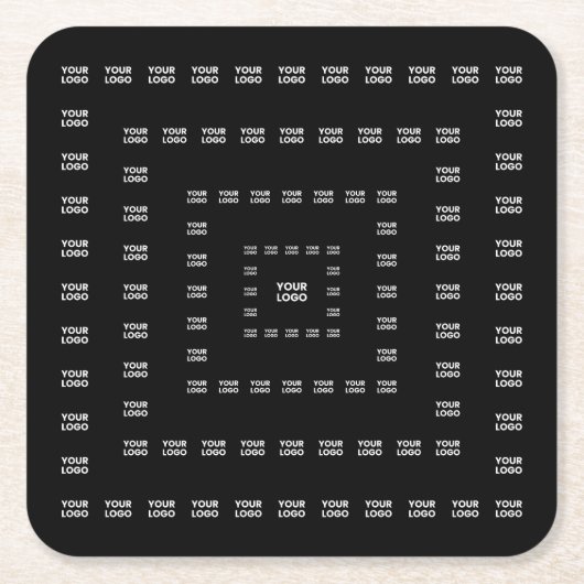 Uw Logo of een ontwerp/Afbeelding | Vierkant patro Kartonnen Onderzetters (Voorkant)