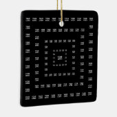 Uw Logo of een ontwerp/Afbeelding | Vierkant patro Keramisch Ornament (Rechts)