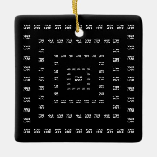 Uw Logo of een ontwerp/Afbeelding | Vierkant patro Keramisch Ornament (Voorkant)