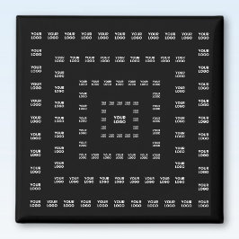 Uw Logo of een ontwerp/Afbeelding | Vierkant patro Magneet