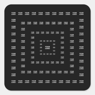 Uw Logo of een ontwerp/Afbeelding   Vierkant patro Vierkante Sticker