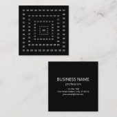 Uw Logo of een ontwerp/Afbeelding | Vierkant patro Vierkante Visitekaartje (Voorkant / Achterkant)