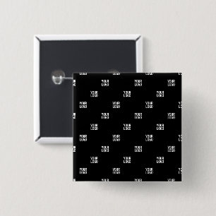 Uw logo of elke afbeelding Diagonale strepen Vierkante Button 5,1 Cm