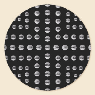 Uw logo of elke afbeelding Uniek modern patroon Ronde Sticker