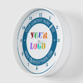 Uw Logo of Foto aangepaste tekst en kleurenklok (Hoek)