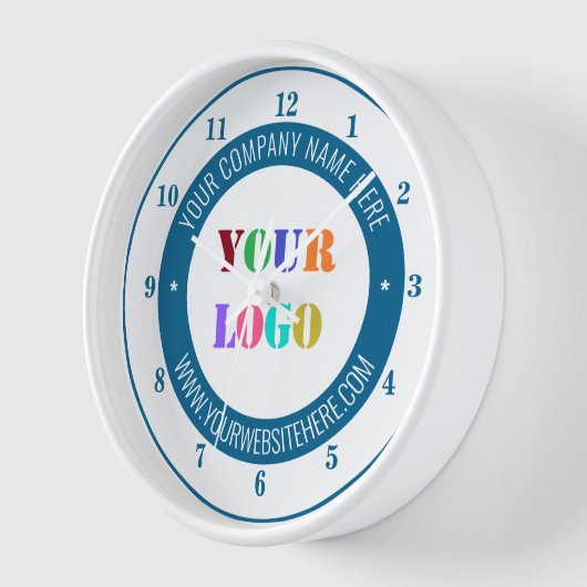 Uw Logo of Foto aangepaste tekst en kleurenklok (Hoek)