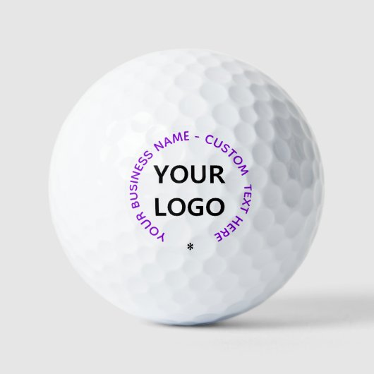 Uw Logo of foto aangepaste tekst stempels golfball Golfballen (Voorkant)