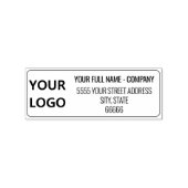 Uw logo of foto adres rubber stempel sjabloon (Afrduk)