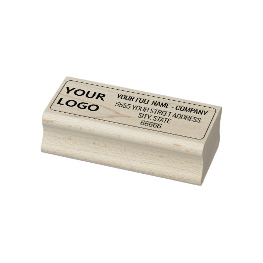 Uw logo of foto adres rubber stempel sjabloon (Stempel)