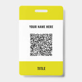 Uw logo of foto en QR-code naam zakelijk badge (Achterkant)