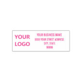 Uw Logo of Foto Naam Info Adres Stempel Voorbeeld (Design)