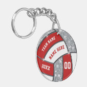 Uw LOGO of FOTO op achterzijde van volleybalSleute Sleutelhanger (Voorkant Links)