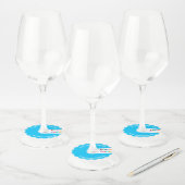 Uw Logo- of Fototekst en kleuren Label van glas (Set)