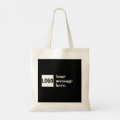 Uw logo of geüpload afbeelding & bewerkbare retro tote bag (Achterkant)