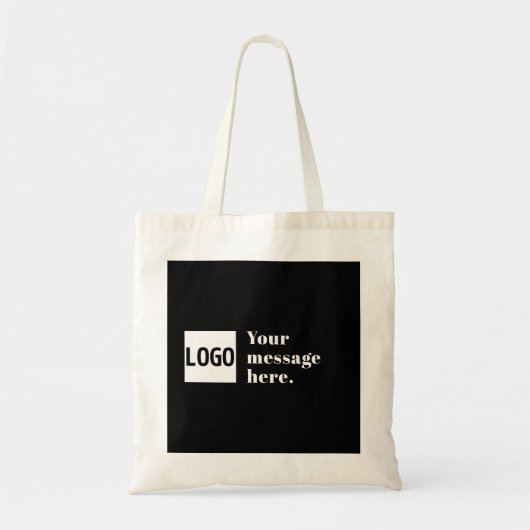 Uw logo of geüpload afbeelding & bewerkbare retro tote bag (Voorkant)