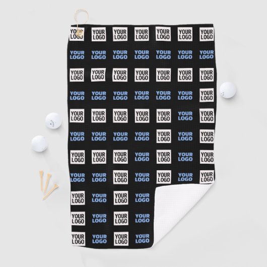 Uw Logo of geüploade Afbeelding | geometrisch patr Golfhanddoek (Insitu)