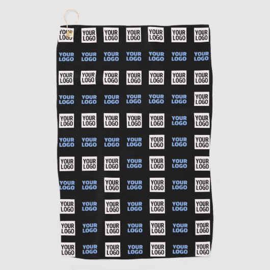 Uw Logo of geüploade Afbeelding | geometrisch patr Golfhanddoek (Voorkant)