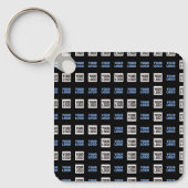 Uw Logo of geüploade Afbeelding | geometrisch patr Sleutelhanger (Voorkant)