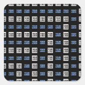 Uw Logo of geüploade Afbeelding | geometrisch patr Vierkante Sticker (Voorkant)