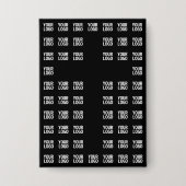 Uw Logo of geüploade Afbeelding | kruispatroon Button (Voorkant)