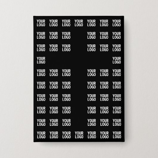 Uw Logo of geüploade Afbeelding | kruispatroon Button (Voorkant)