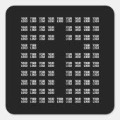 Uw Logo of geüploade Afbeelding | kruispatroon Vierkante Sticker (Voorkant)