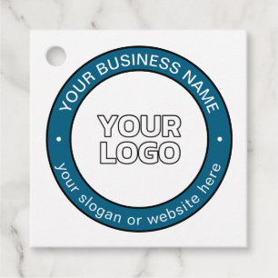 Uw logo of ontwerp & aanpasbare cirkeltekst bedankjes labels