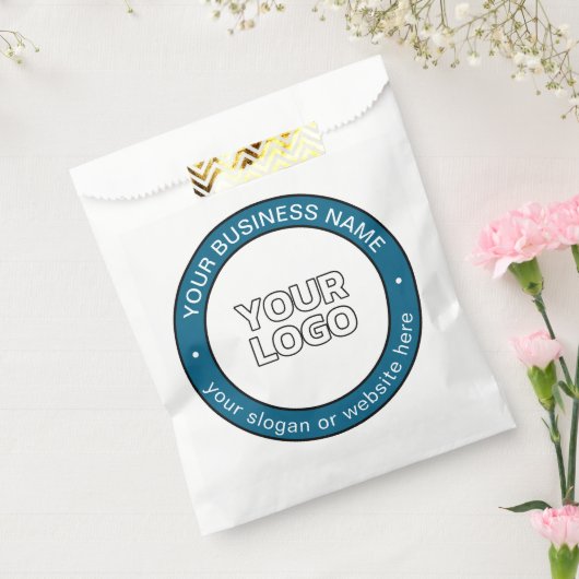 Uw logo of ontwerp & aanpasbare cirkeltekst bedankzakje (Gezegeld)