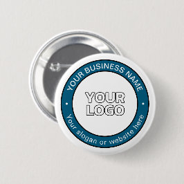 Uw logo of ontwerp & aanpasbare cirkeltekst ronde button 5,7 cm