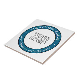 Uw logo of ontwerp & aanpasbare cirkeltekst tegeltje
