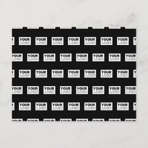 Uw logo of ontwerp bewerkbare kleur achtergrond briefkaart