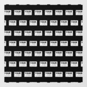 Uw logo of ontwerp | bewerkbare kleur achtergrond raamsticker (Vel)