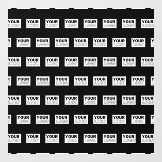 Uw logo of ontwerp | bewerkbare kleur achtergrond raamsticker (Vel)