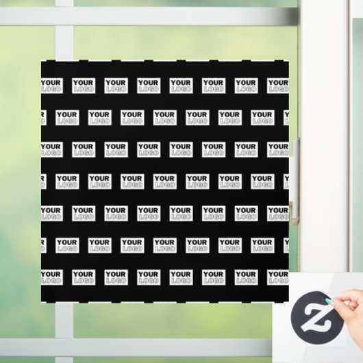 Uw logo of ontwerp | bewerkbare kleur achtergrond raamsticker (Huis)