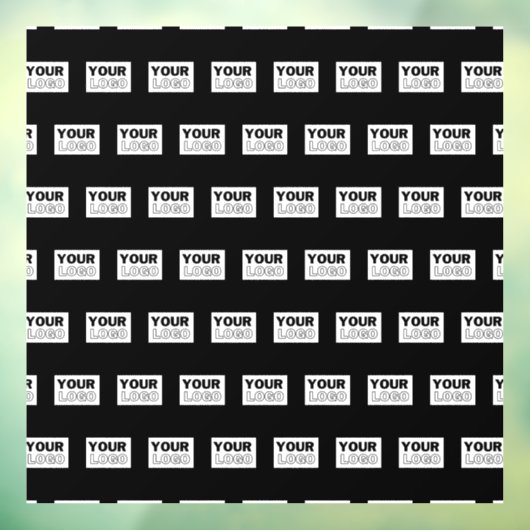 Uw logo of ontwerp | bewerkbare kleur achtergrond raamsticker (Vel 3)