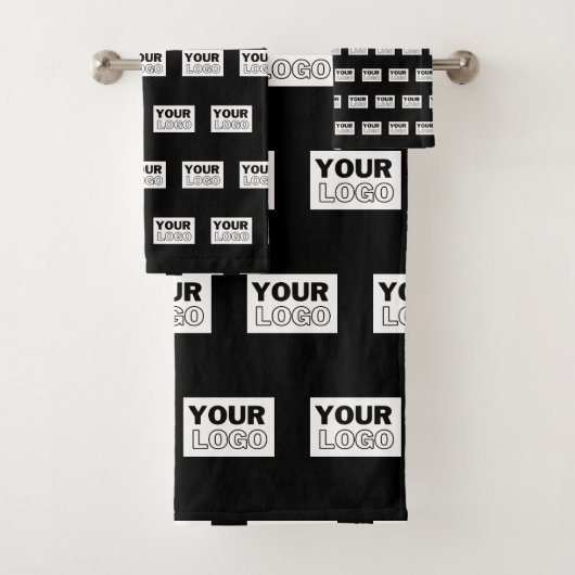 Uw Logo of ontwerp | Bewerkbare kleurenachtergrond Bad Handdoek (Insitu)