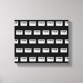 Uw Logo of ontwerp | Bewerkbare kleurenachtergrond Canvas Afdruk (Voorkant)