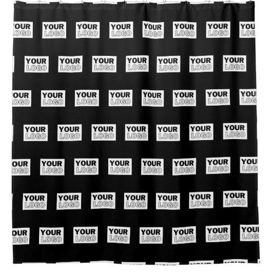 Uw Logo of ontwerp | Bewerkbare kleurenachtergrond Douchegordijn (Voorkant)