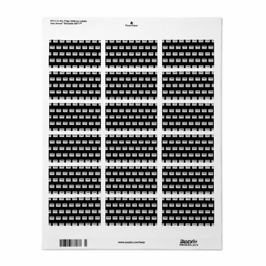 Uw Logo of ontwerp | Bewerkbare kleurenachtergrond Etiket (Full Sheet)