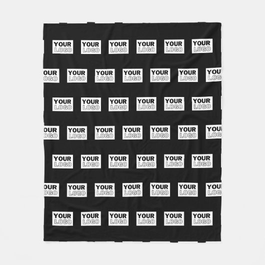 Uw Logo of ontwerp | Bewerkbare kleurenachtergrond Fleece Deken (Voorkant)