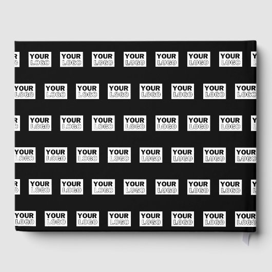 Uw Logo of ontwerp | Bewerkbare kleurenachtergrond Gastenboek (Achterkant)