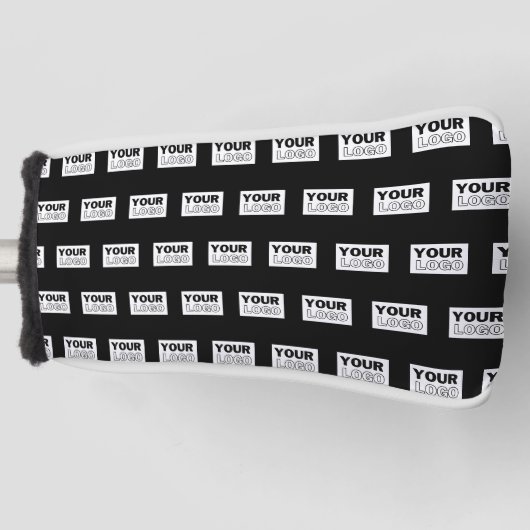 Uw Logo of ontwerp | Bewerkbare kleurenachtergrond Golfheadcover (Voorkant)