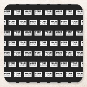 Uw Logo of ontwerp   Bewerkbare kleurenachtergrond Kartonnen Onderzetters