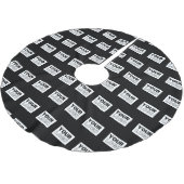 Uw Logo of ontwerp | Bewerkbare kleurenachtergrond Kerstboom Rok (Gekanteld)