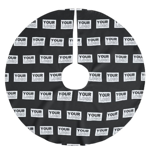 Uw Logo of ontwerp | Bewerkbare kleurenachtergrond Kerstboom Rok (Voorkant)