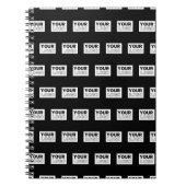 Uw Logo of ontwerp | Bewerkbare kleurenachtergrond Notitieboek (Voorkant)